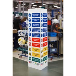 Brady&trade;&nbsp;Sign Sliders Sign Board, 3-Side Free Stand, Plastic, 64H x 24W in.