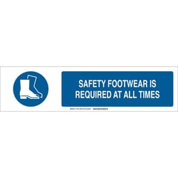 Brady&trade;&nbsp;Aluminum Sign: SAFETY FOOTWEAR IS REQUIRED AT ALL TIMES