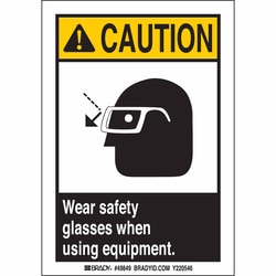 Brady&trade;&nbsp;Polyester Sign: WEAR SAFETY GLASSES