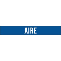 Brady&trade;&nbsp;Self-Adhesive Pipe Marker: AIRE, Vinyl, White on Blue, Size 1: Fits Pipes 2.5in - 7.875 in. Dia.