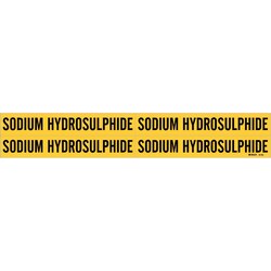 Brady&trade;&nbsp;Self-Sticking Pipe Markers for Other Liquids - Pressure Sensitive Vinyl, Style 4, SODIUM HYDROSULPHIDE