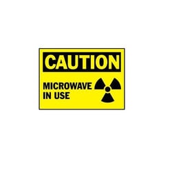 Brady™ Radiation Laser Labels: MICROWAVE IN USE
