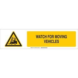 Brady™ Polystyrene Sign: WATCH FOR MOVING VEHICLES