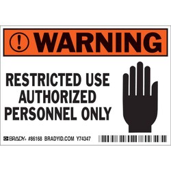 Brady™ Polyester Security, Admittance & CCTV Pack: RESTRICTED