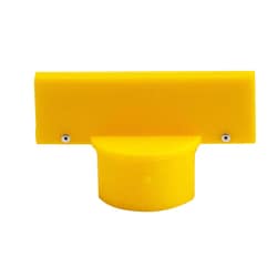 Brady&trade;&nbsp;Moulded Polyethylene Sign Tool: Sign Post Adaptor, Yellow, Small, 5 x 1 3/4 in.