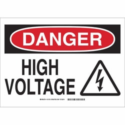 Brady&trade;&nbsp;Polyester Sign: HIGH VOLTAGE