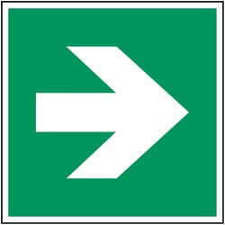 Brady ISO 7010-skyltar - Riktningspil höger 148 mm | Buy Online | Brady&trade; | Fisher Scientific