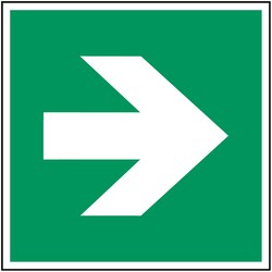 Brady ISO 7010-skyltar - Riktningspil höger 200 mm | Buy Online | Brady&trade; | Fisher Scientific