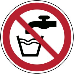 Brady&trade;&nbsp;Aluminum: ISO Safety Sign - Not drinking water