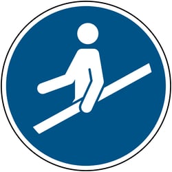Brady&trade;&nbsp;Polypropylene: ISO Safety Sign - Use handrail