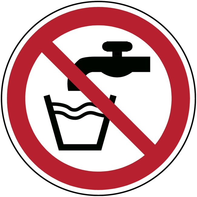Brady™ Polypropylene ISO Safety Sign Not drinking water Signs and Tags Facility Maintenance