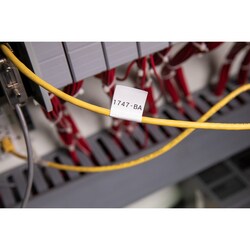 Brady BMP41 BMP51 BMP53 Nylon Cloth Wire and Cable Flags Black on White, White | Buy Online | Brady&trade; | Fisher Scientific