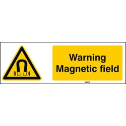 Brady ISO Horizontal Safety Sign - Warning: Magnetic Field 150 x 450 mm | Buy Online | Brady&trade; | Fisher Scientific
