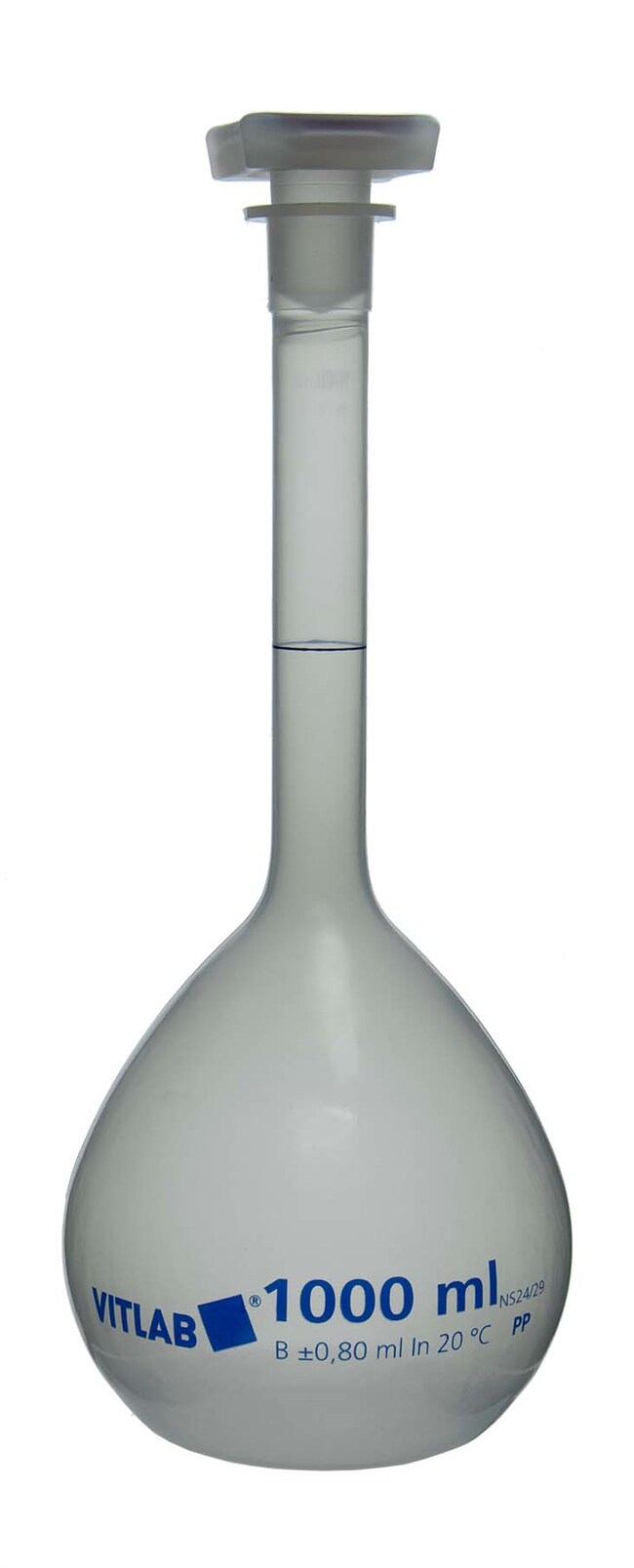 1000mL Class A Volumetric EISCO Amber Volumetric Flask, 1000mL, Class A, Borosilicate Glass With 24/29 Polypropylene Stopper 100ml Flask