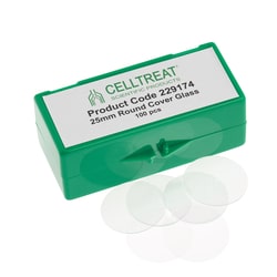 Celltreat Scientific Products 25mm Round Cover Glass, Sterile, Quantity: