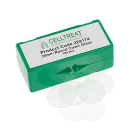 Celltreat Scientific Products 25mm Round Cover Glass, Sterile, Quantity: