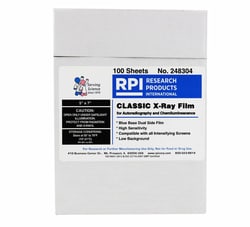 Research Products Corporation X-Ray Film, Blue Base for Autoradiography and Chemiluminescence, Non-Interleaved, 5 x 7 inch, 100 per Package