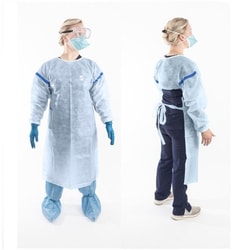 Cardinal Health™ ChemoPlus™ Non-Sterile Poly-Coated Full Coverage Chemotherapy Gowns, Open Back