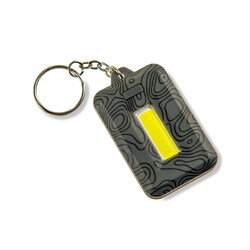 Carson Optical COB LED Lighted Keychain Flashlight with Keyring and 3 Lighting