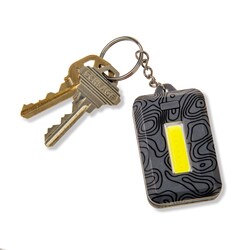 Carson Optical COB LED Lighted Keychain Flashlight with Keyring and 3 Lighting Settings Gray | Buy Online | Carson Optical&trade; | Fisher Scientific
