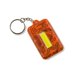 Carson Optical COB LED Lighted Keychain Flashlight with Keyring and 3 Lighting