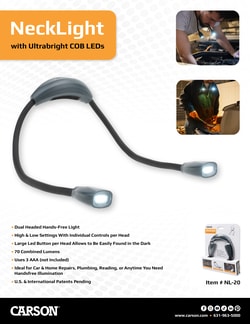Carson COB LED Adjustable Neck Light Type: Neck Light:Microscopes, Quantity: