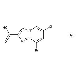 8-Bromo-6-chloroimidazo[1,2-a]pyridine-2-carboxylic acid hydrate, 95%, Thermo Scientific 250 mg | Buy Online | Thermo Scientific Alfa Aesar | Fisher Scientific