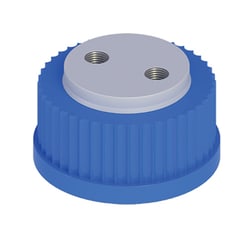 Cole-Parmer VapLock Solvent Delivery Caps 304 SS Port Thread Inserts, two