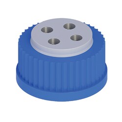 Cole-Parmer VapLock Solvent Delivery Caps 304 SS Port Thread Inserts, four