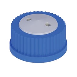 Cole-Parmer VapLock Solvent Delivery Caps two 1/4 in-28 ports, GL45; 1/ea:Chromatography