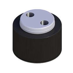 Cole-Parmer VapLock Solvent Delivery Caps 304 SS Port Thread Inserts, two