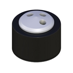 Cole-Parmer VapLock Solvent Delivery Caps three 1/4 in-28 ports, GL38;