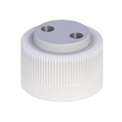 Cole-Parmer VapLock Solvent Delivery Caps 304 SS Port Thread Inserts, two