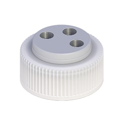 Cole-Parmer VapLock Solvent Delivery Caps 304 SS Port Thread Inserts, three