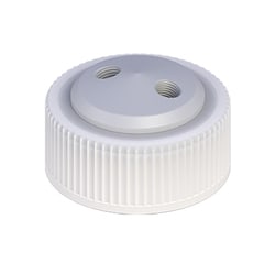 Cole-Parmer VapLock Solvent Delivery Caps two 1/4 in-28 ports, 38 mm Wako;