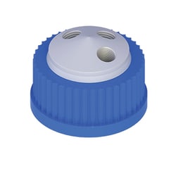 Cole-Parmer VapLock Solvent Delivery Caps three 1/4 in-28 ports, GL32;