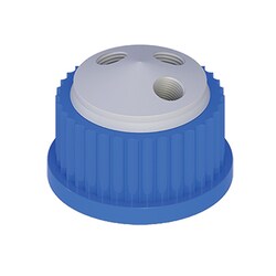 Cole-Parmer VapLock Solvent Delivery Caps three 1/4 in-28 ports, GL25;