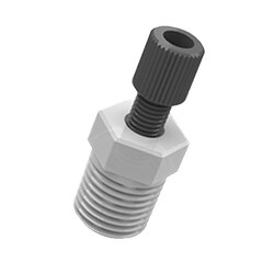 Cole-Parmer VapLock Adapters for Semi-Rigid Tubing, NPT(M) 2.2 mm OD x