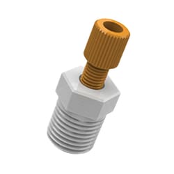 Cole-Parmer VapLock Adapters for Semi-Rigid Tubing, NPT(M) 2.5 mm OD x