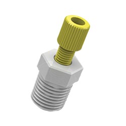 Cole-Parmer VapLock Adapters for Semi-Rigid Tubing, NPT(M) 3.0 mm OD x