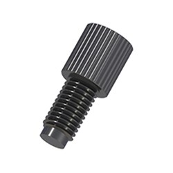 Cole-Parmer VapLock Threaded Plugs 1/4 in-28 UNF(M), black acetal; 10/pk:Chromatography