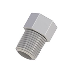 Cole-Parmer VapLock Threaded Plugs 1/8 in NPT(M), Polypropylene; 10/pk:Chromatography