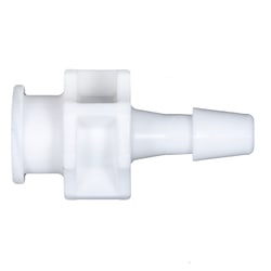 Cole-Parmer Cleanroom Large-Bore Female Luer to Hose Barb Fittings, Straight Adapter, White Nylon 0,313 po | Buy Online | Cole-Parmer | Fisher Scientific