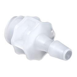 Cole-Parmer Cleanroom Large-Bore Female Luer to Hose Barb Fittings, Straight Adapter, Natural Kynar 1/4 in. | Buy Online | Cole-Parmer | Fisher Scientific