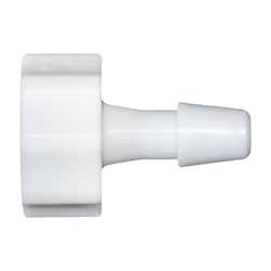 Cole-Parmer Cleanroom Large-Bore Male Luer to Hose Barb Fittings, Straight Adapter, White Nylon 5/16 in. | Buy Online | Cole-Parmer | Fisher Scientific
