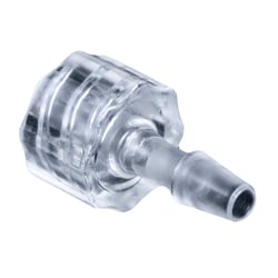 Cole-Parmer Cleanroom Male Luer to Hose Barb Fittings, Straight Adapter, CrystalVu 5/32 in. | Buy Online | Cole-Parmer | Fisher Scientific