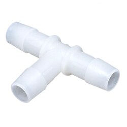 Cole-Parmer Cleanroom Hose Barb Fittings, Tee Union, Natural Kynar 1 in. | Buy Online | Cole-Parmer | Fisher Scientific