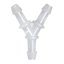 Cole-Parmer Cleanroom Hose Barb Fittings, Y Union, High-Density Polyethylene 1/2 in. | Buy Online | Cole-Parmer | Fisher Scientific
