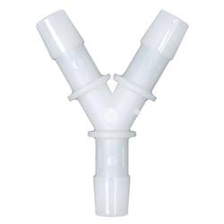 Cole-Parmer Cleanroom Hose Barb Fittings, Y Union, Natural Nylon 5/16 in. | Buy Online | Cole-Parmer | Fisher Scientific