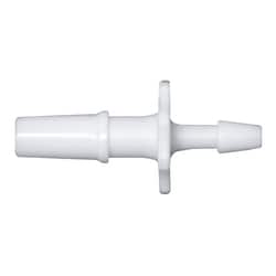Cole-Parmer&nbsp;Cleanroom Rotating Male Luer Lock to Barb Fittings, Straight Adapter, White Nylon